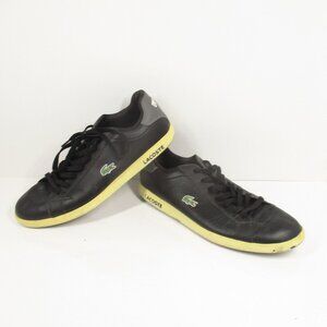 LACOSTE MEN'S US SIZE: 11.5 BLACK/WHITE GRIPSHOT SNEAKERS / SHOES